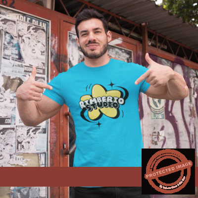 Customized Print 140 GSM Sky Blue Round Neck Half Sleeve Men's T-Shirt