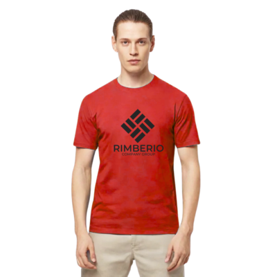 Customized Polyester Red Round Neck Half Sleeve Sports Men's t-shirt