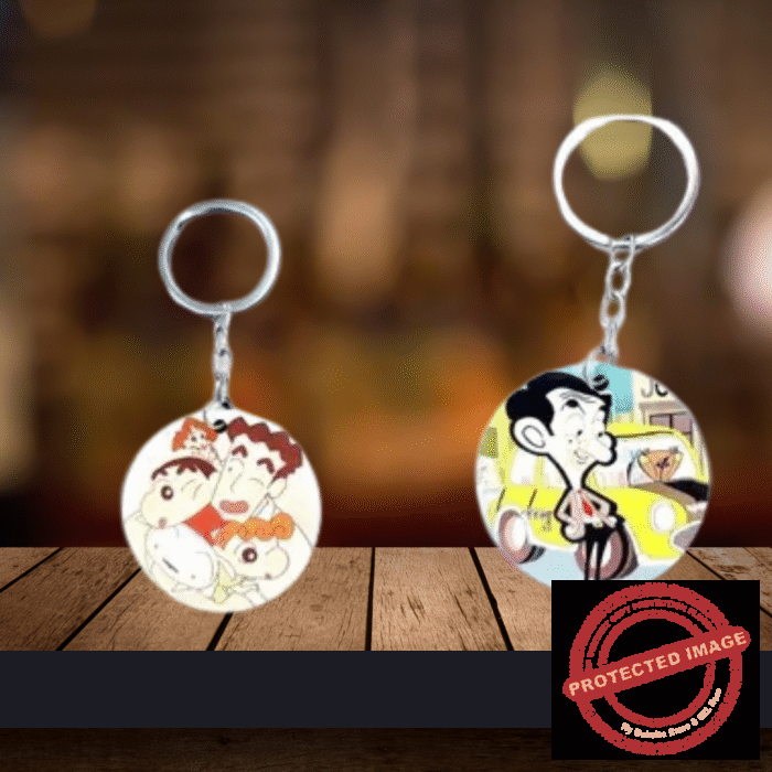 Personalized Photo Pure Metal Key Chain Round PM-404