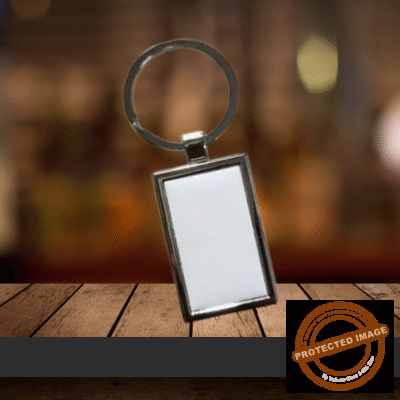 PERSONALIZED PHOTO PREMIUM METAL SQUARE ROUND CORNER KEYCHAIN 206