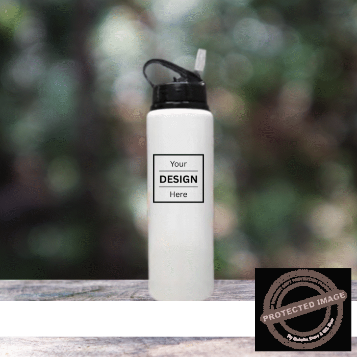 Personalized Photo Print Gym Bottle With Straw Sipper 750 ML