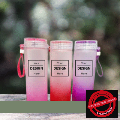 Personalized Photo Print Glass Colour Bottle