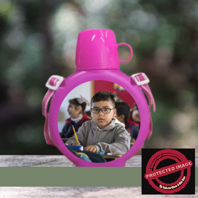Personalized Photo Print Kids Cup Bottle Pink