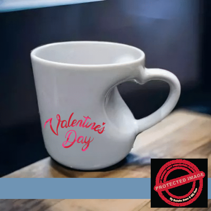 PERSONALIZED INNER HEART CUT WHITE MUG