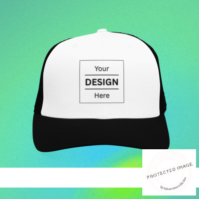 Personalized Printed Cap with Adjustable Strap for Men & Women - Black
