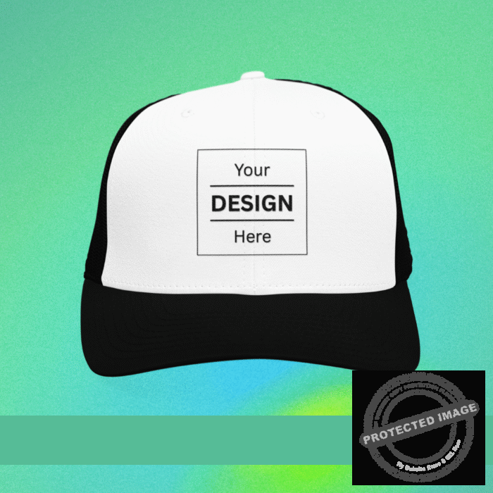 Personalized Printed Cap with Adjustable Strap for Men & Women - Black