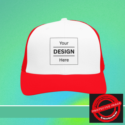 Personalized Printed Cap with Adjustable Strap for Men & Women - Red