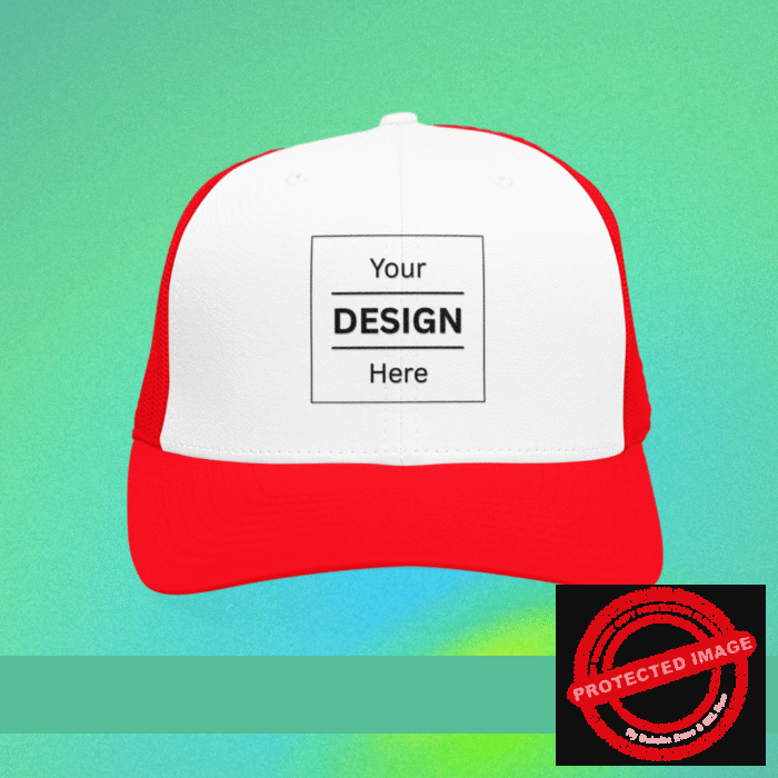 Personalized Printed Cap with Adjustable Strap for Men & Women - Red