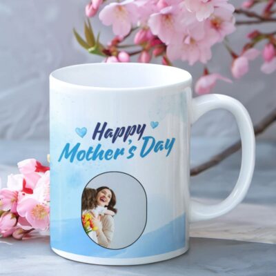 Personalized Elegant Blue Mother's Day Mug