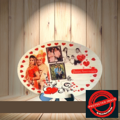 Personalized Natural Wooden Sublimation Frame Oval