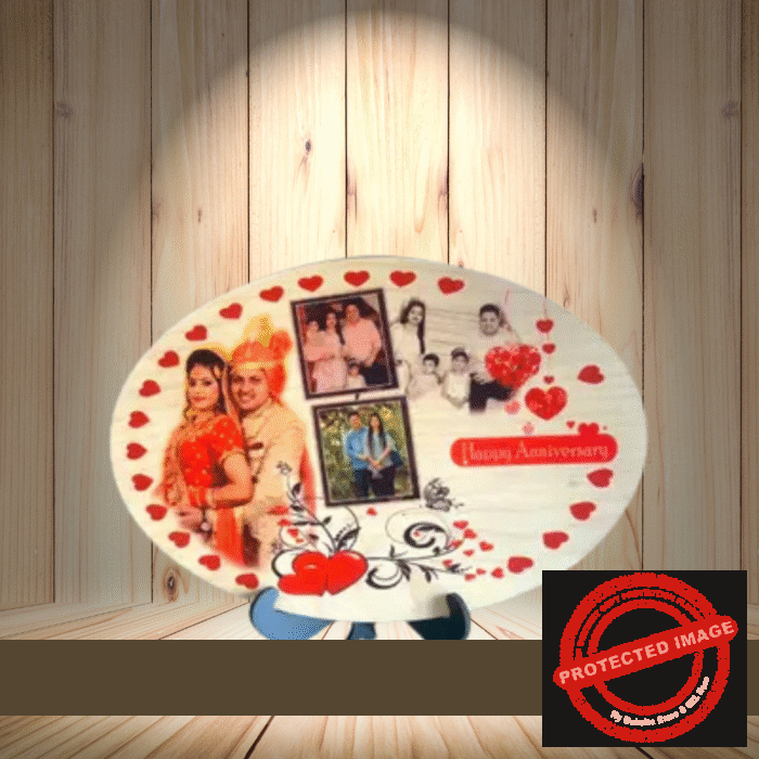 Personalized Natural Wooden Sublimation Frame Oval
