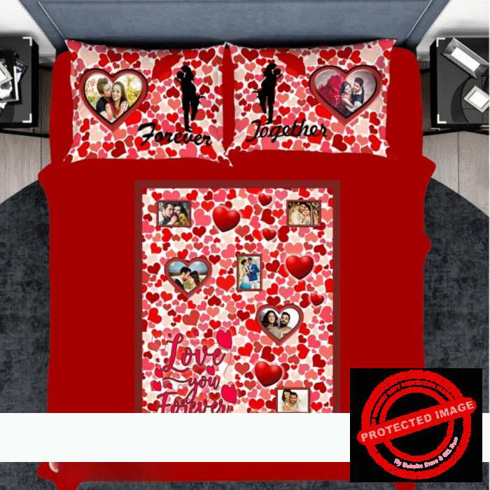Personalized Romantic Double Bed Cover PV-203