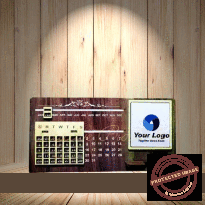 Personalized MDF Calendar Brown