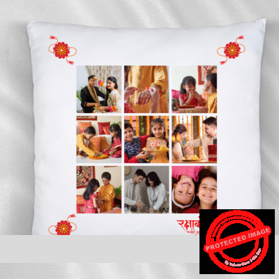 Personalized Charming Rakhi Photo Cushions 12x12 Inch sp5