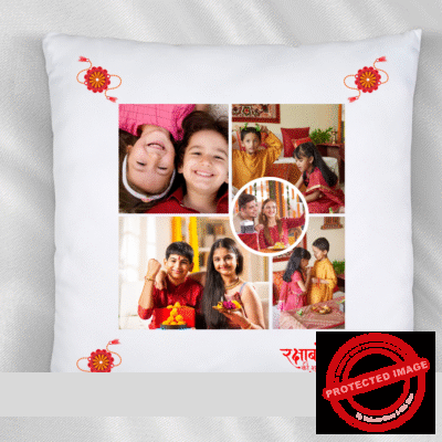 Personalized Charming Rakhi Photo Cushions 12x12 Inch sp4