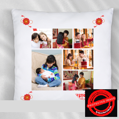Personalized Charming Rakhi Photo Cushions 12x12 Inch sp3