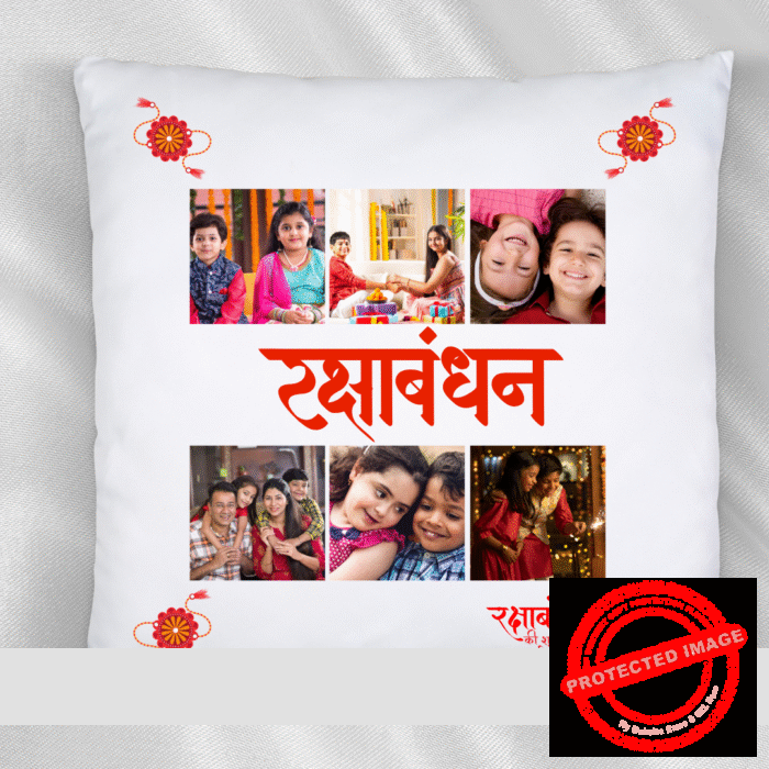 Personalized Charming Rakhi Photo Cushions 12x12 Inch sp2