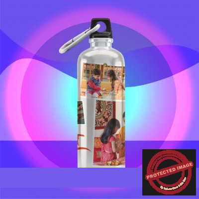 Personalized Rakshi Photo Printed Sipper Water Bottle – White - 600ML - sp2